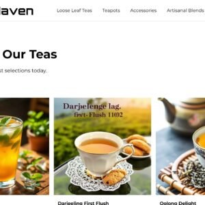 Modèle de site Web de fournisseur de thé