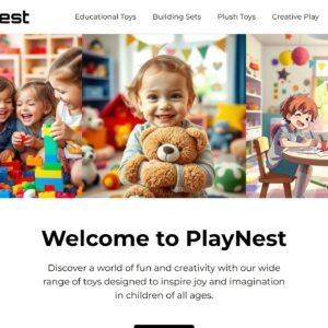 Modèle de site Web de magasin de jouets